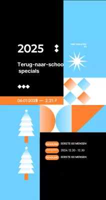 Speciale toelatingslezing met lichtblauwe geometrische illustratie