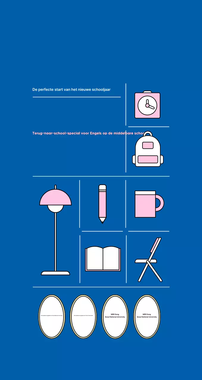 Promoot je moderne school met leuke pictogrammen