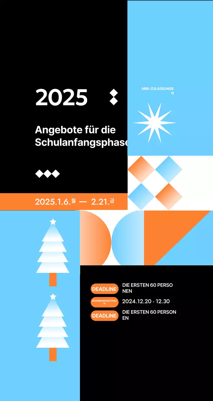 Sondervortrag zur Zulassung mit hellblauer geometrischer Illustration