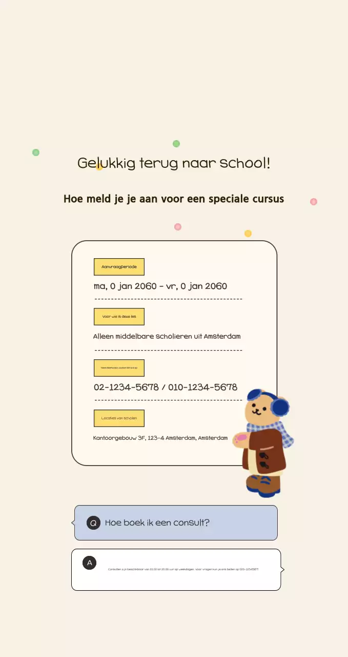 Aankondiging van de Beige Cosy Trainingsspecial