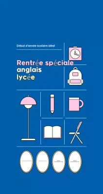 Faites la promotion de votre école moderne avec de jolies icônes