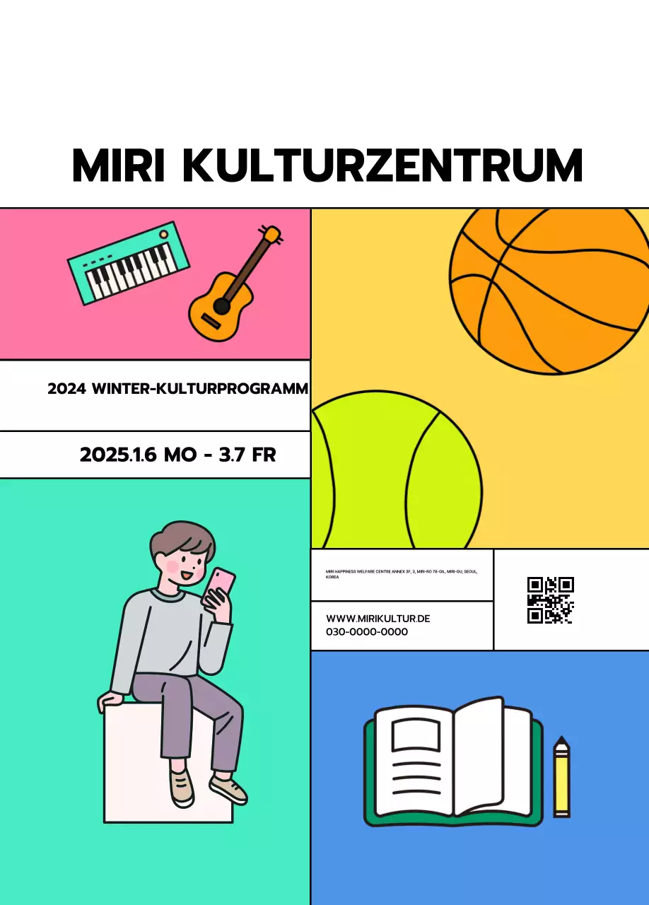 Förderung von Programmen des Popkulturzentrums mit einer Vielzahl von Illustrationen
