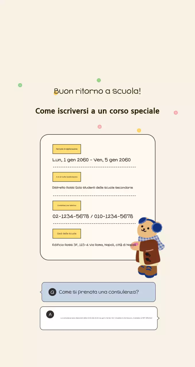 Annuncio dello Speciale Formazione Beige Cosy