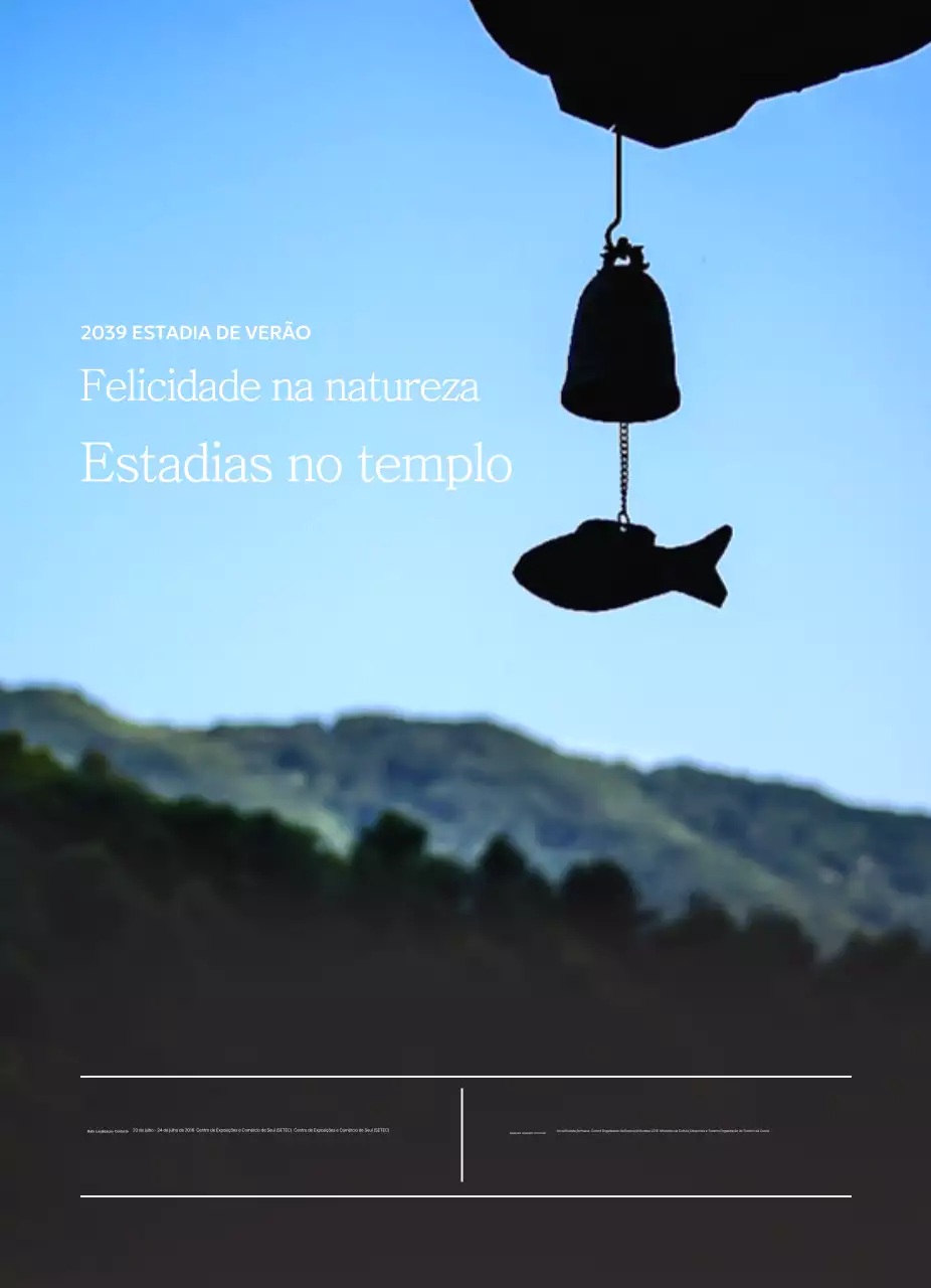 Promover estadias em templos naturais com fotografias de paisagens