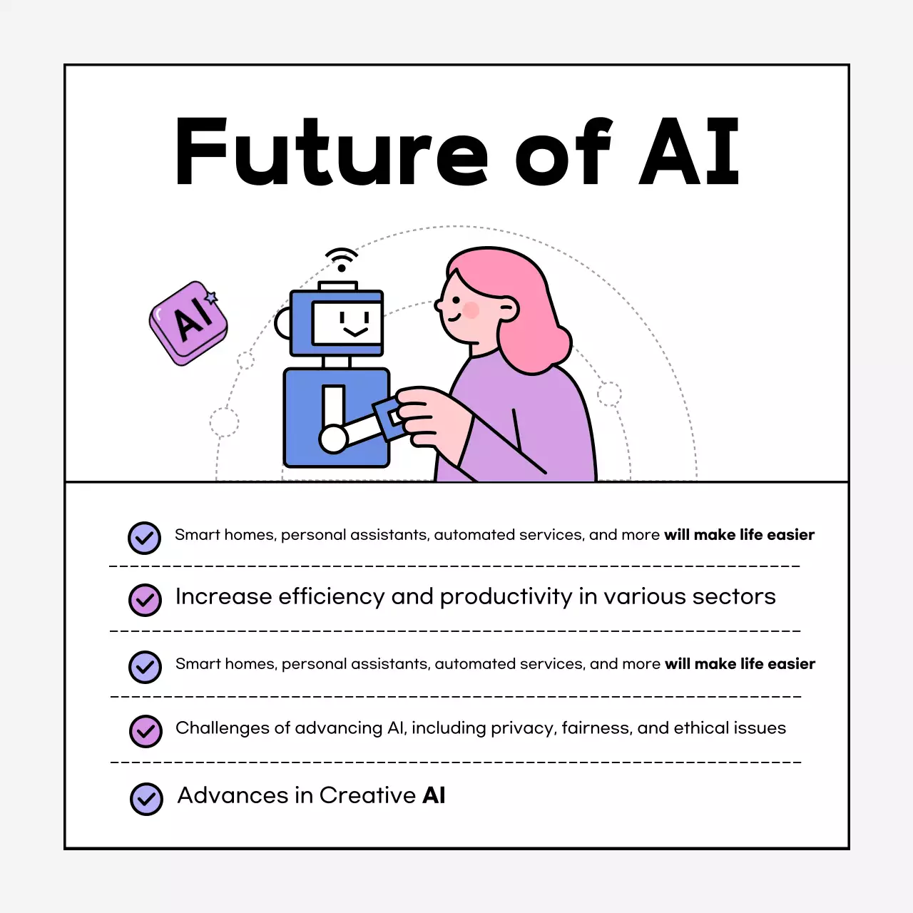 About the modern, mauve-colored AI