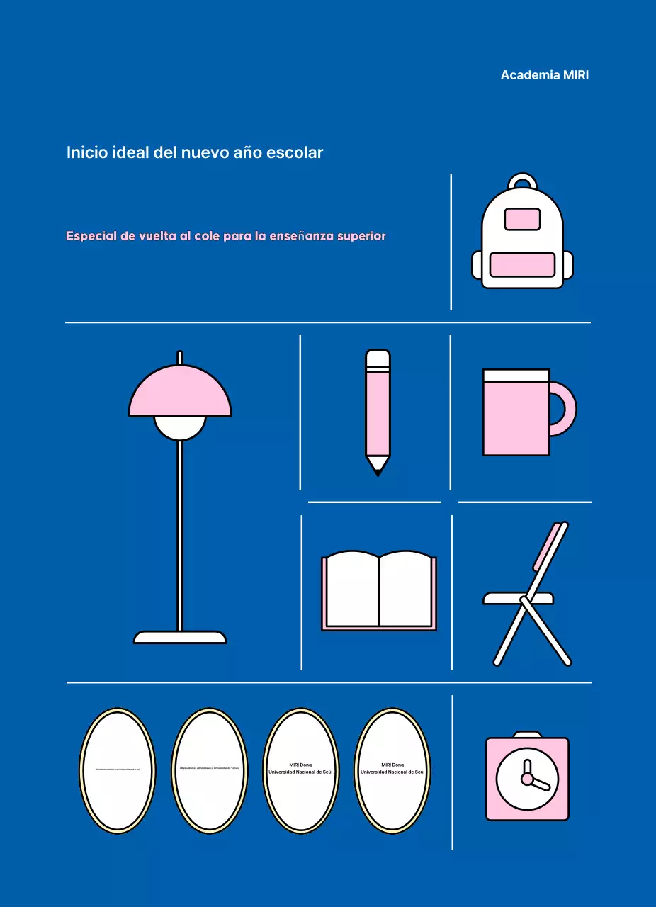 Promociona tu escuela moderna con bonitos iconos