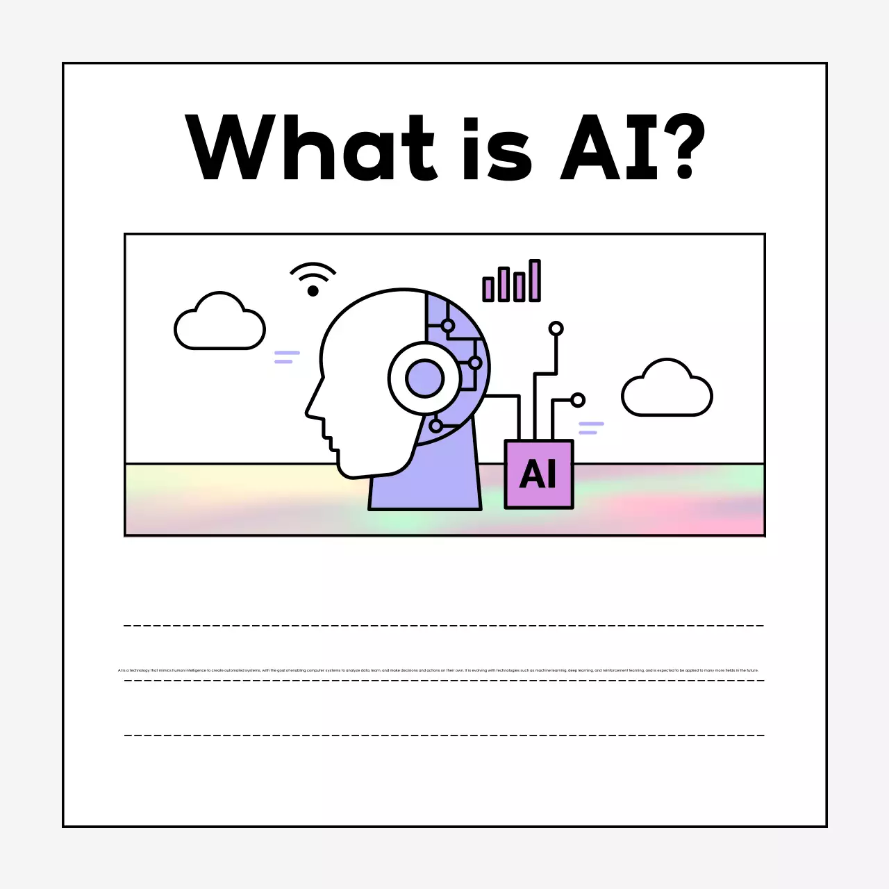 About the modern, mauve-colored AI