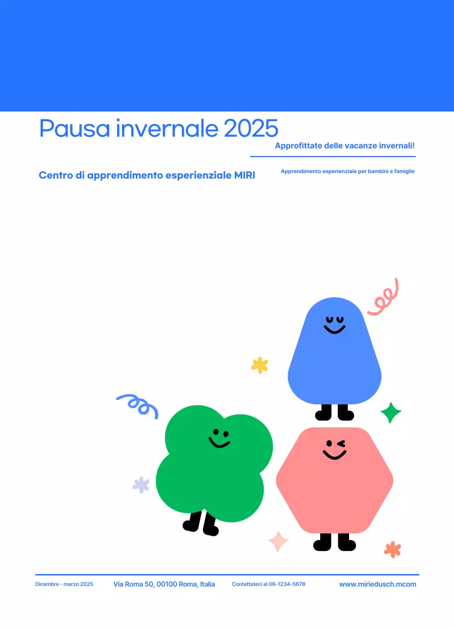 Promuovere un semplice centro di apprendimento pratico con simpatiche illustrazioni