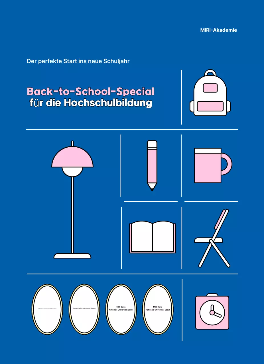 Werben Sie für Ihre moderne Schule mit niedlichen Symbolen