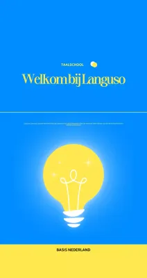 Een moderne school voor vreemde talen promoten met gloeilampillustraties