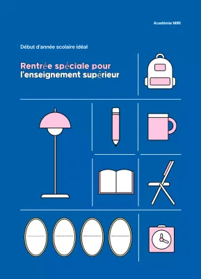 Faites la promotion de votre école moderne avec de jolies icônes
