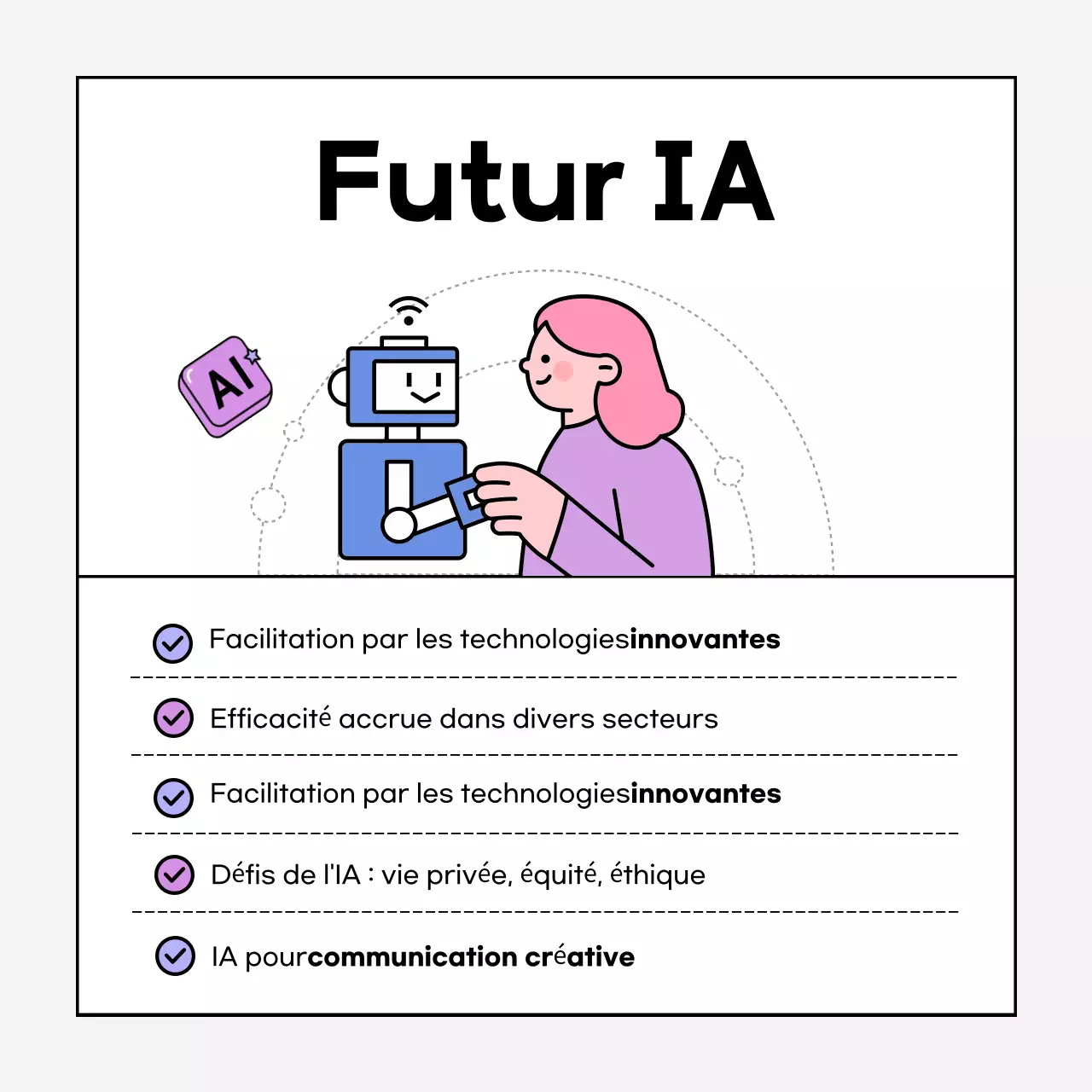 À propos de l'IA mauve et moderne