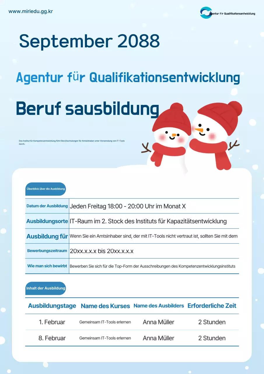 Hellblau Einfacher Trainingsleitfaden