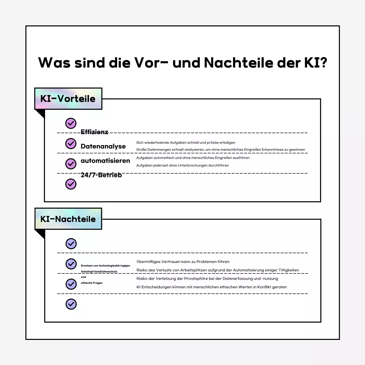 Über die malvenfarbene, moderne AI