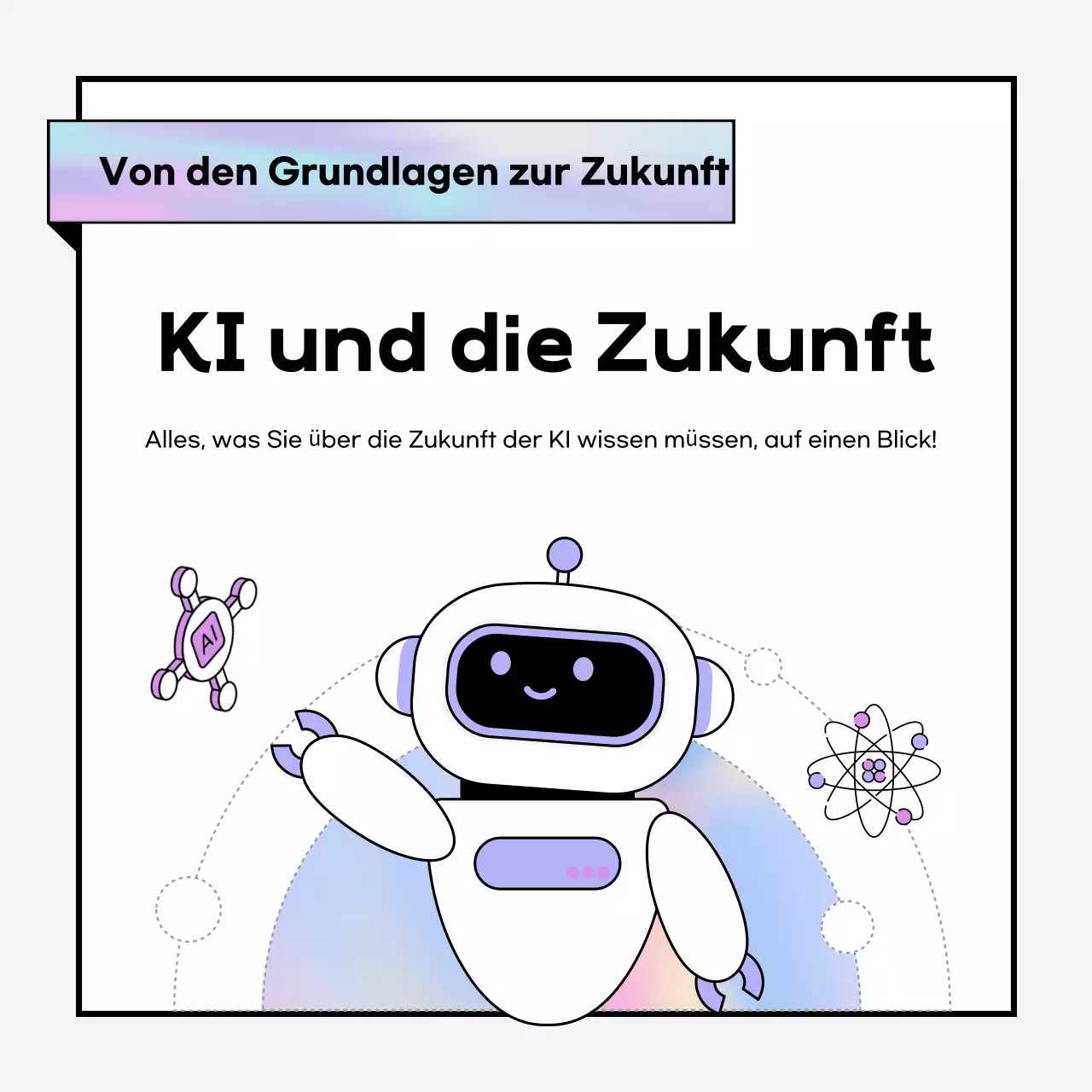 Über die malvenfarbene, moderne AI