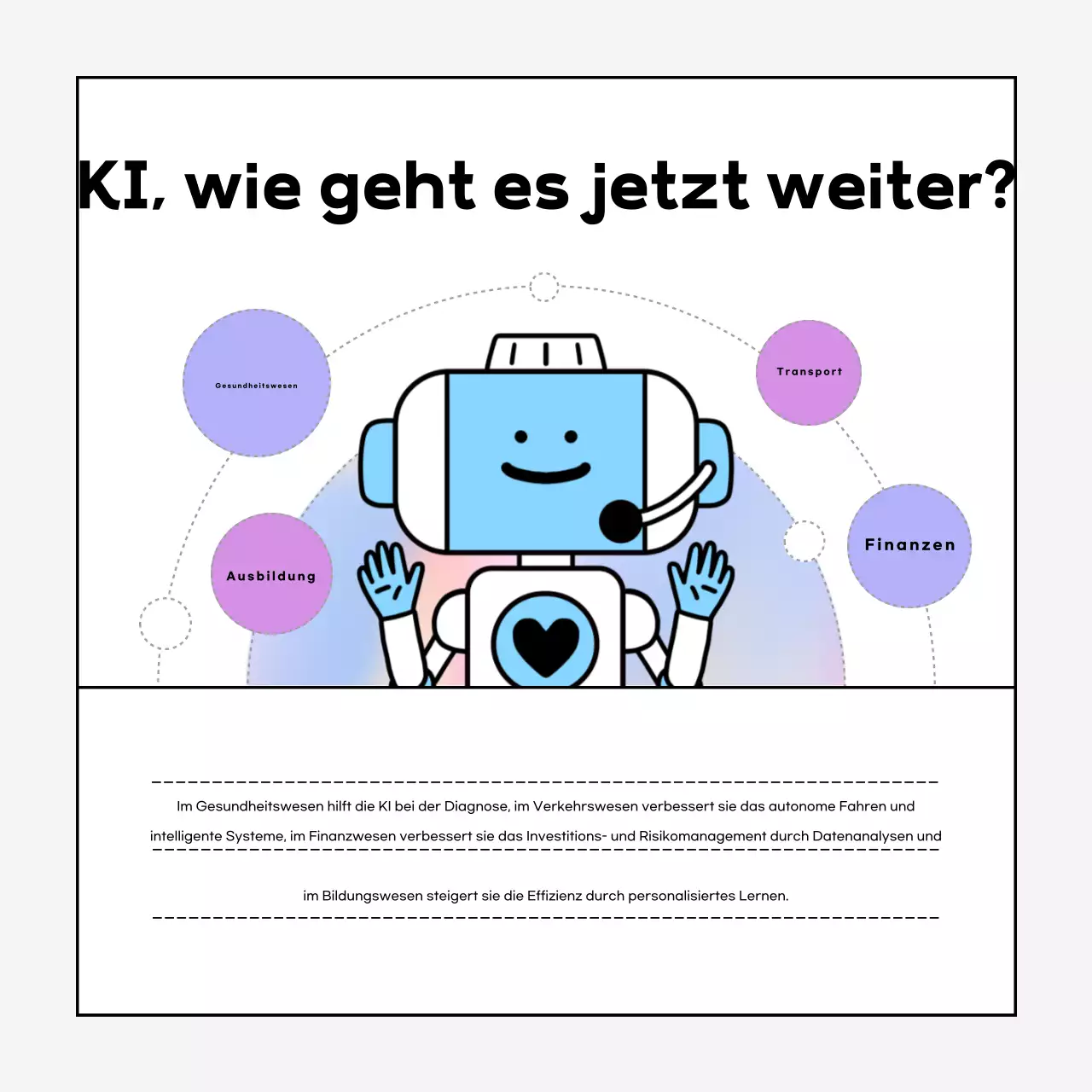 Über die malvenfarbene, moderne AI