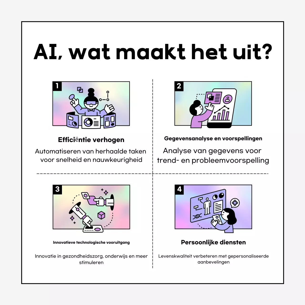 Over de mauve, moderne AI