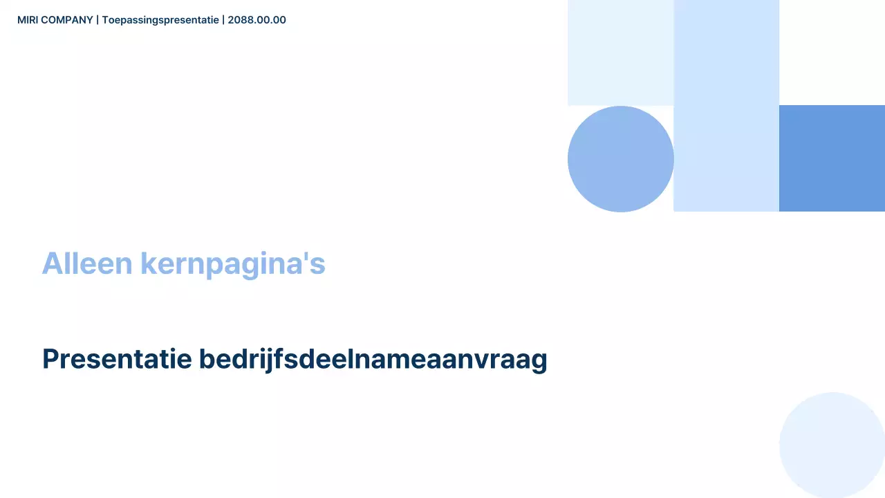 Lichtblauw eenvoudig aanvraagformulier voor bedrijfsparticipatie