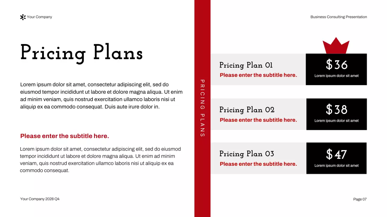 Red Modern Business Consulting Presentation