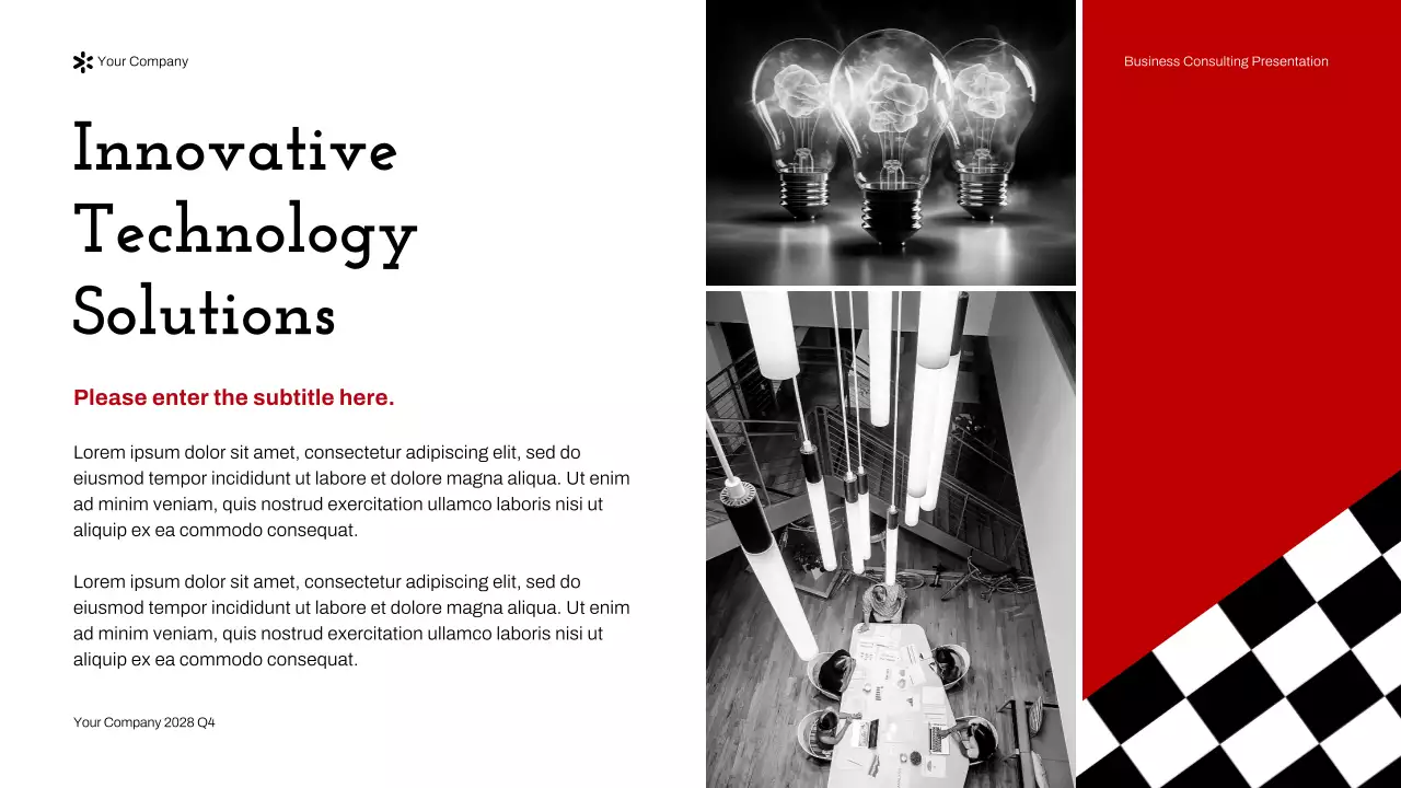 Red Modern Business Consulting Presentation