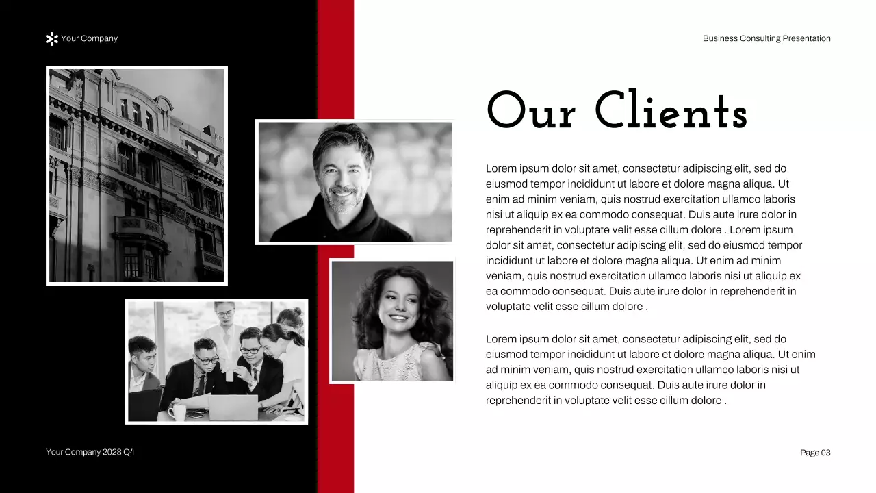 Red Modern Business Consulting Presentation