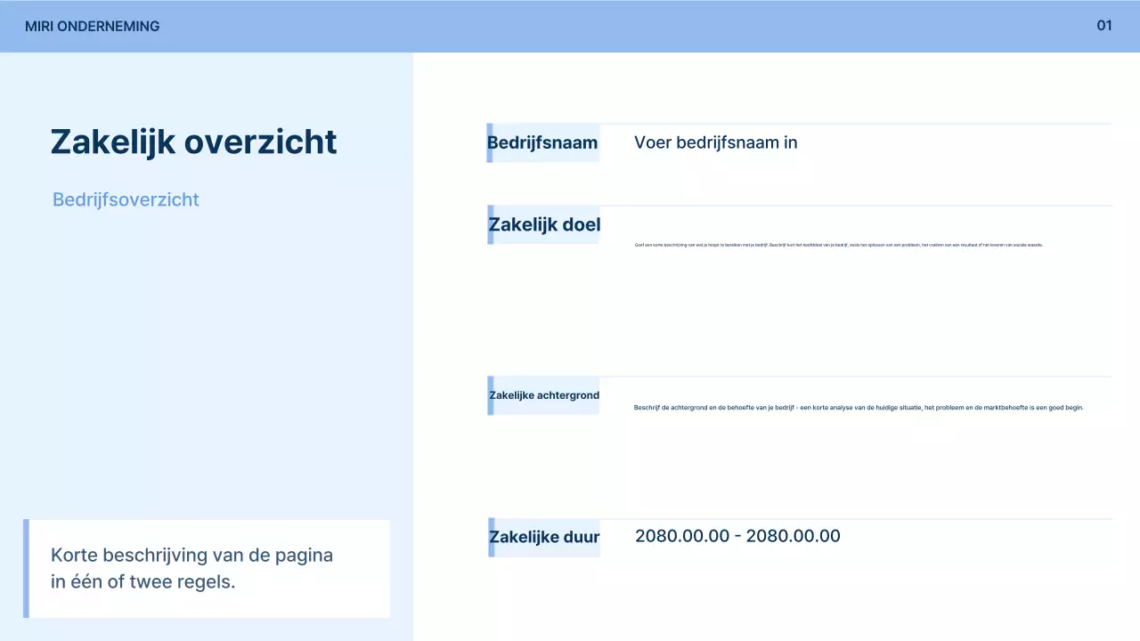 Lichtblauw eenvoudig aanvraagformulier voor bedrijfsparticipatie