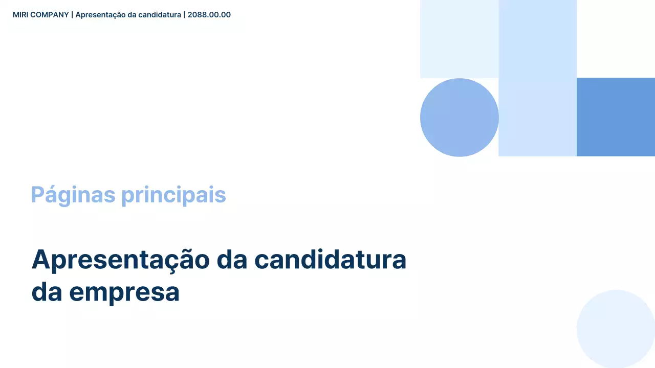 Descrição do formulário de pedido de participação empresarial simples azul claro