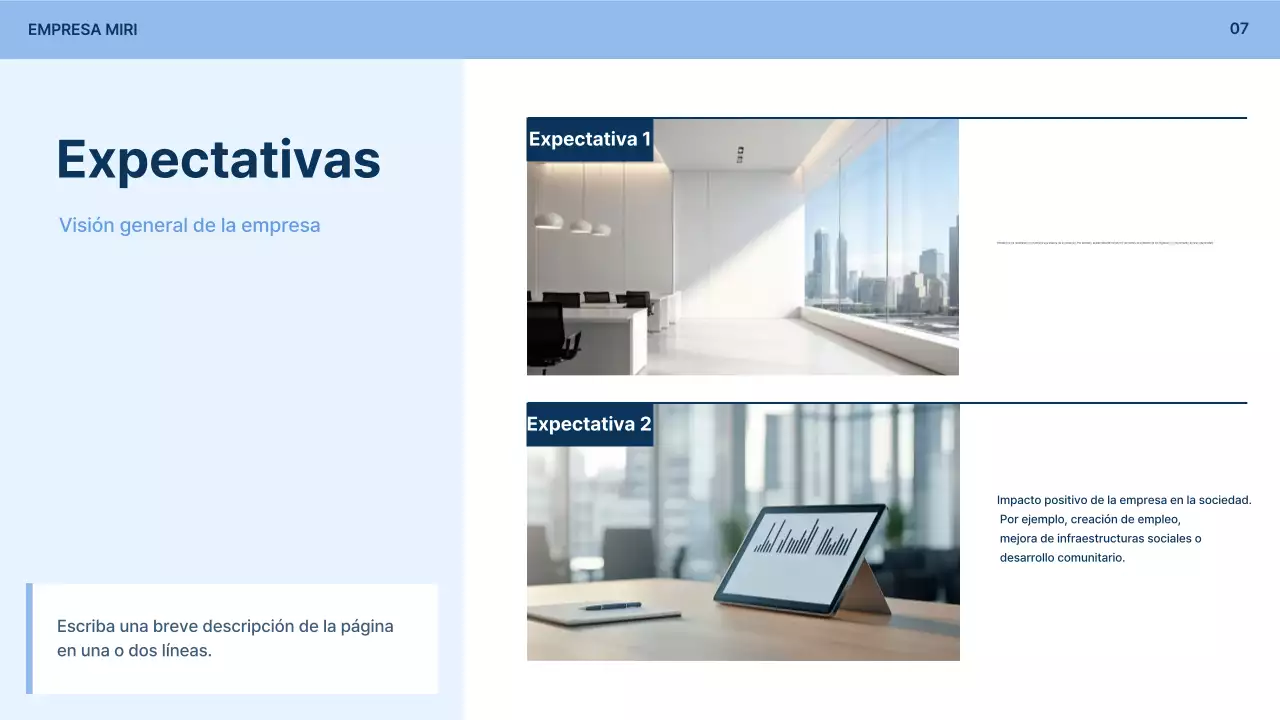 Descripción del formulario simple de solicitud de participación empresarial azul claro