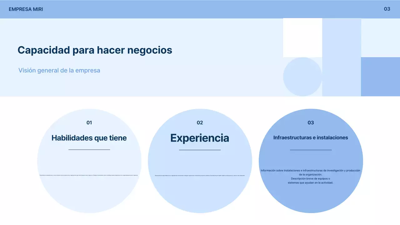 Descripción del formulario simple de solicitud de participación empresarial azul claro