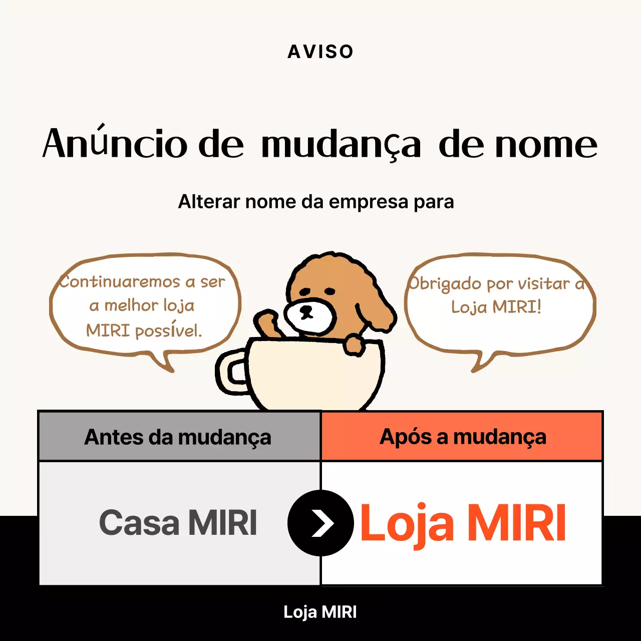 Como alterar o nome da sua empresa Beige Simple