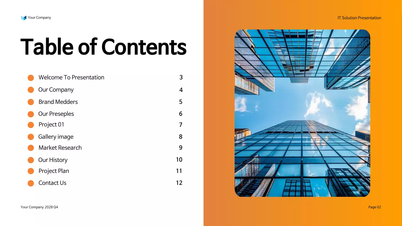 Orange Modern IT Solution Presentation