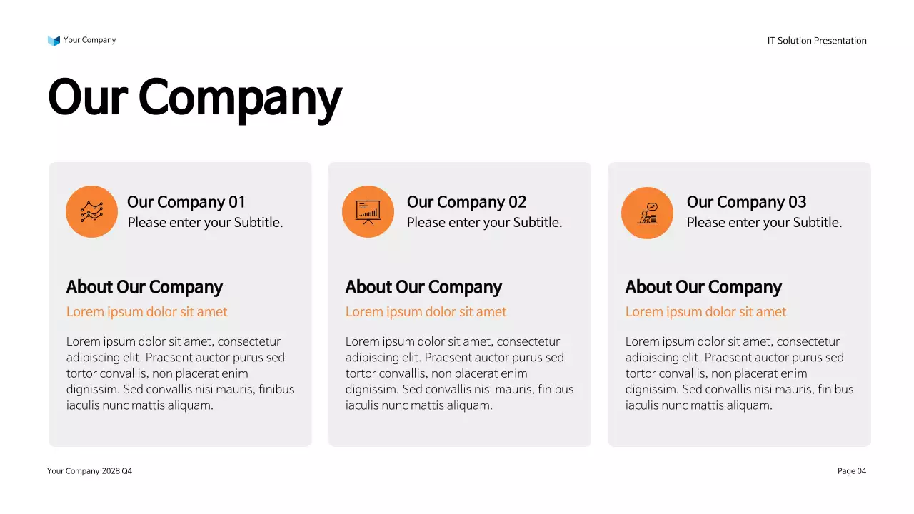 Orange Modern IT Solution Presentation
