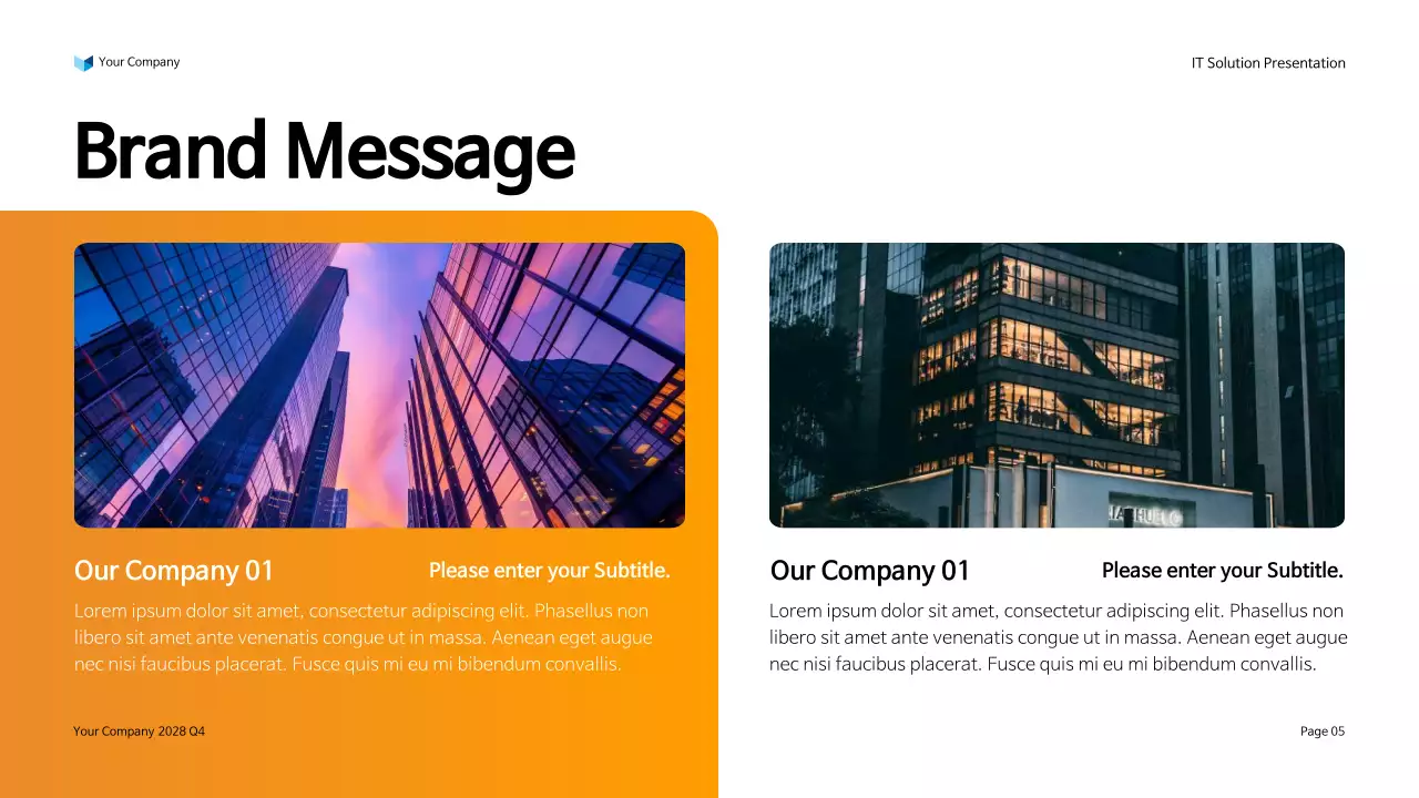 Orange Modern IT Solution Presentation