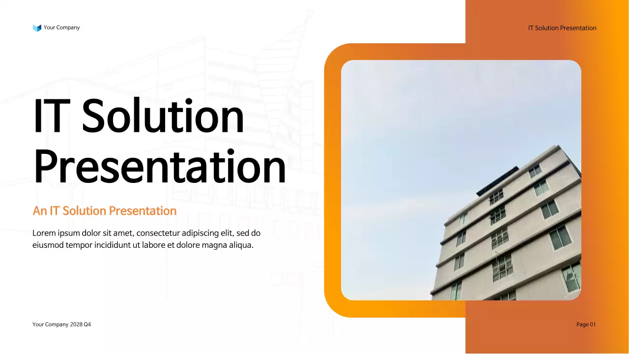 Orange Modern IT Solution Presentation