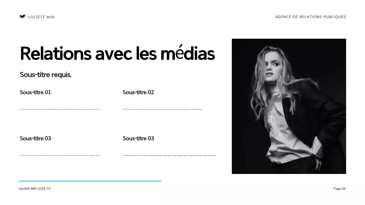 Présentation de l'agence moderne de relations publiques Black and Orange