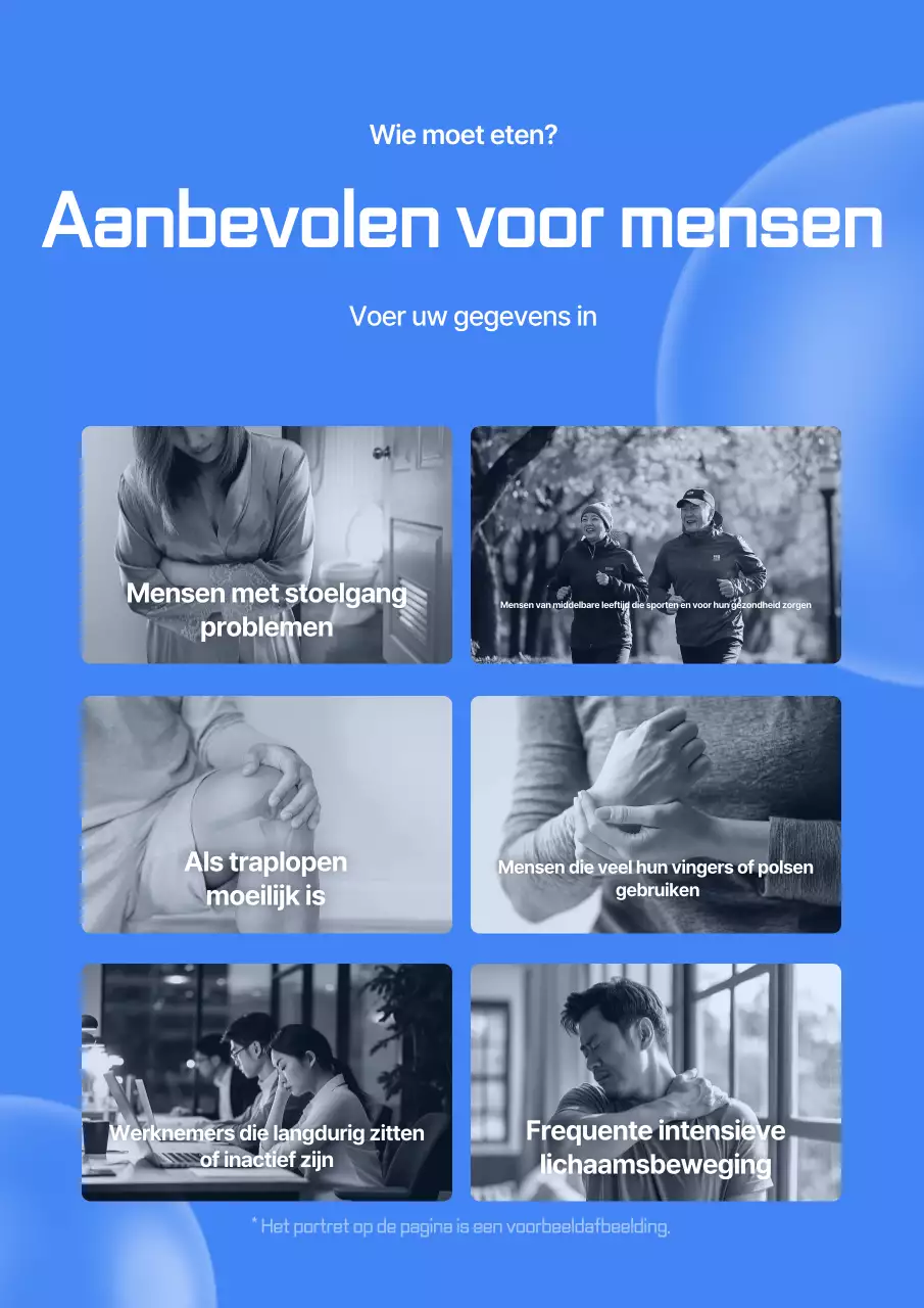 Promoot blauwe moderne gezondheidsproducten