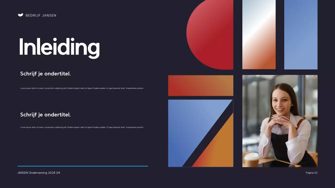 Zwart en Oranje Modern Public Relations Bureau Presentatie