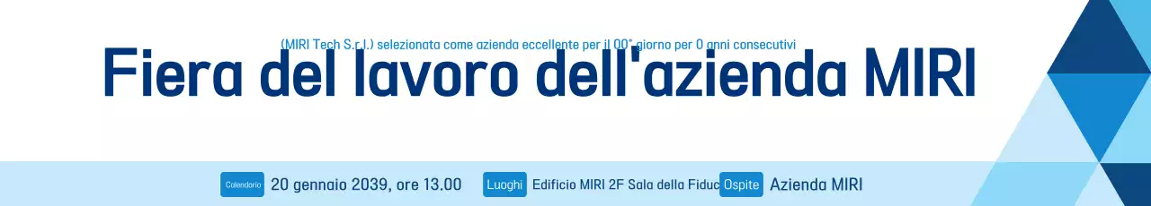 Informazioni sulla fiera del lavoro Blue Simple
