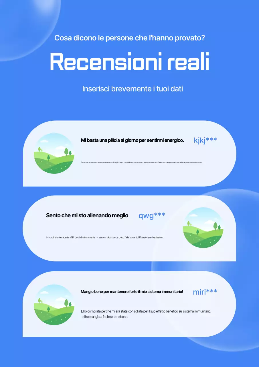 Annunci di recensioni Blue Simple