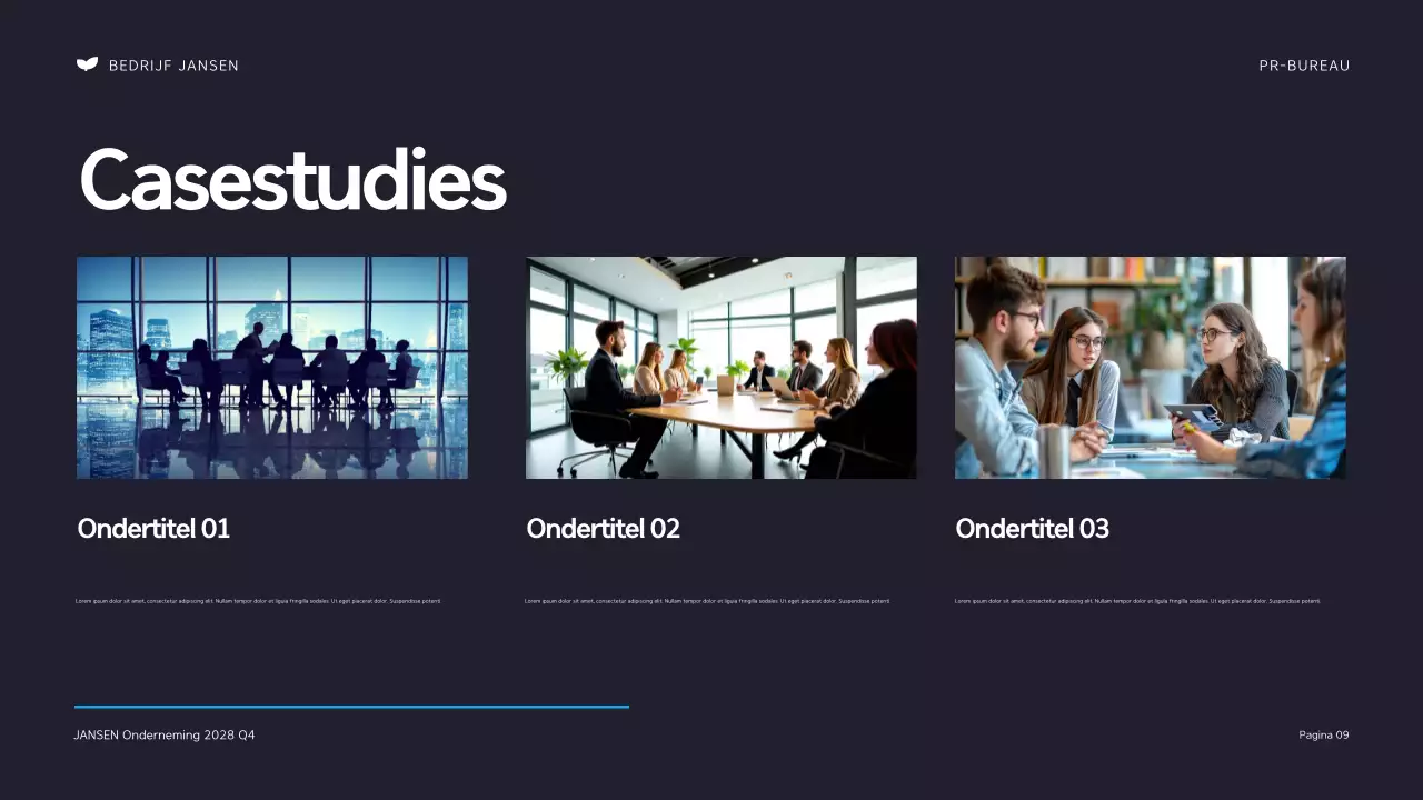 Zwart en Oranje Modern Public Relations Bureau Presentatie