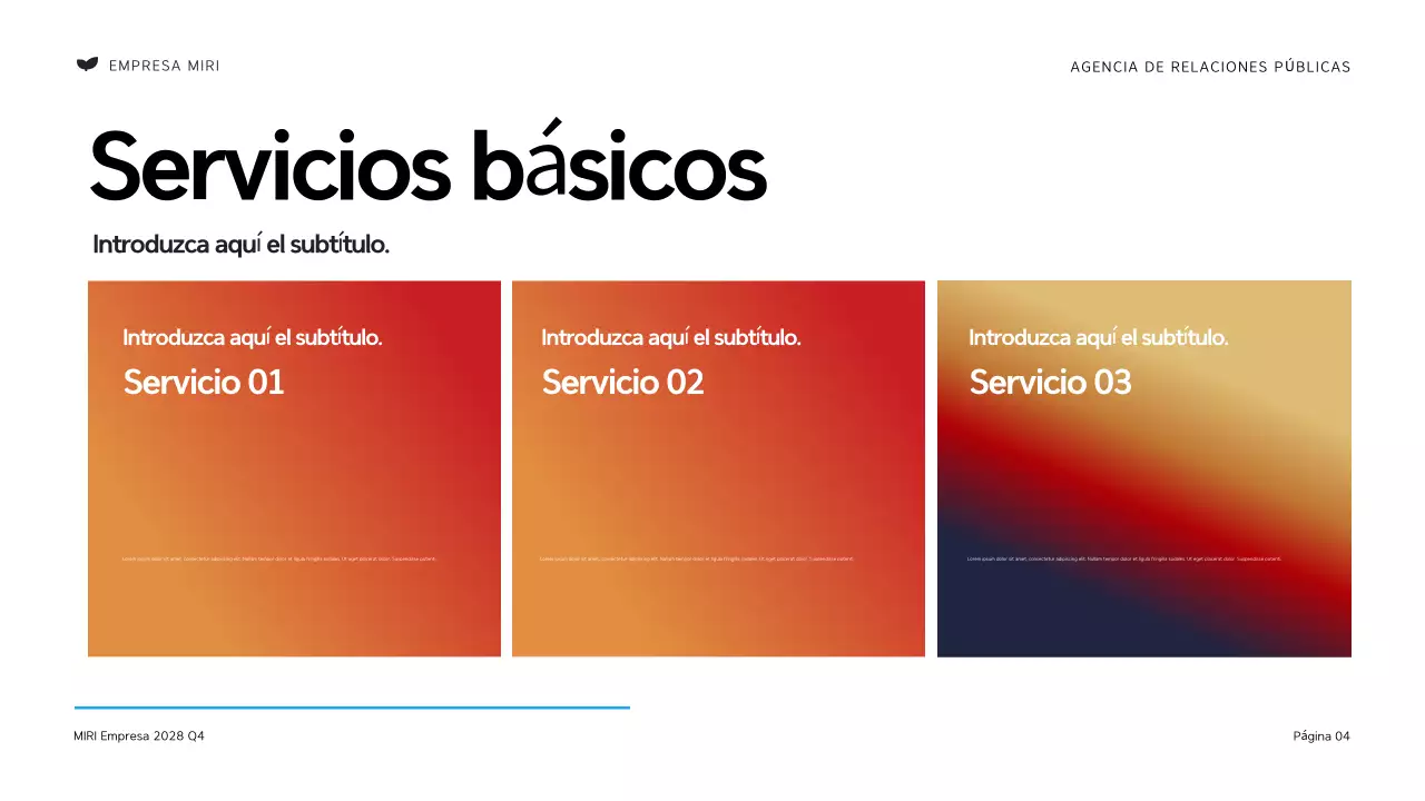 Presentación de la agencia de relaciones públicas Black and Orange Modern