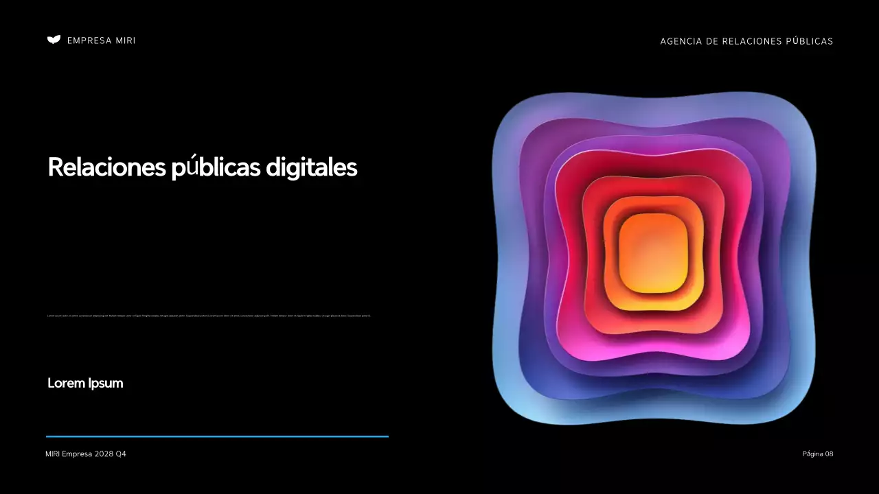 Presentación de la agencia de relaciones públicas Black and Orange Modern