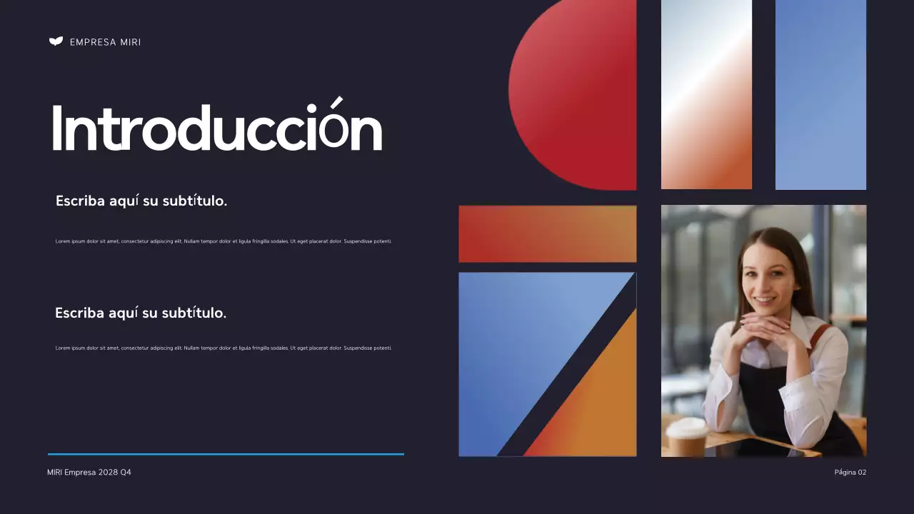 Presentación de la agencia de relaciones públicas Black and Orange Modern