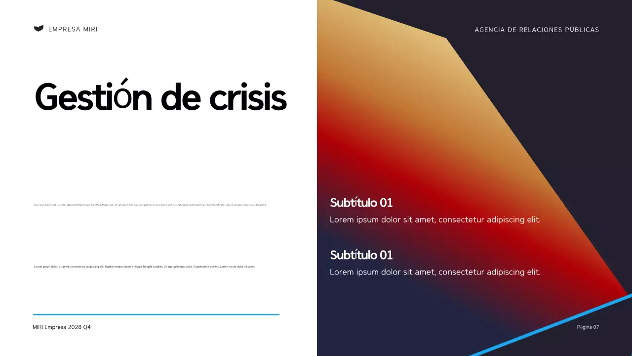 Presentación de la agencia de relaciones públicas Black and Orange Modern