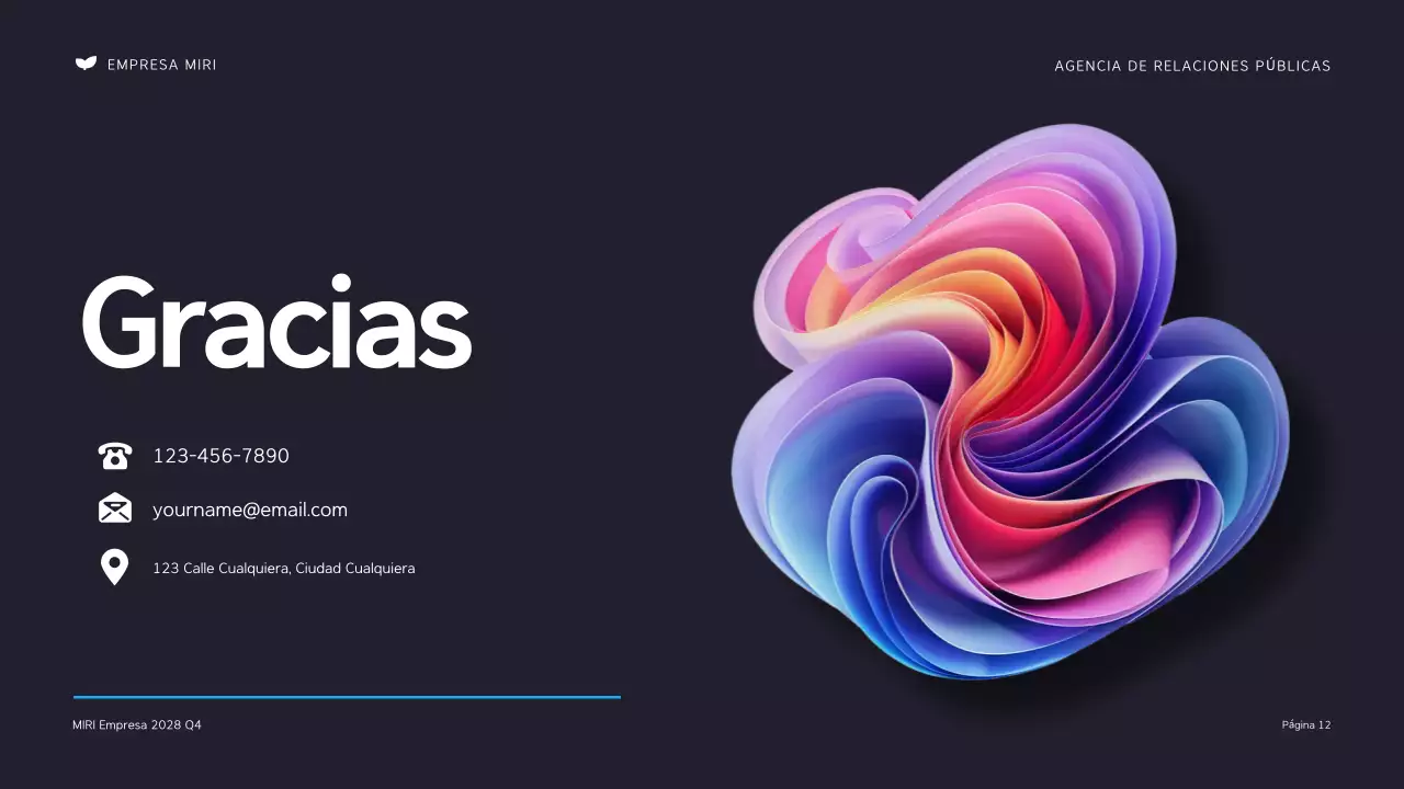 Presentación de la agencia de relaciones públicas Black and Orange Modern