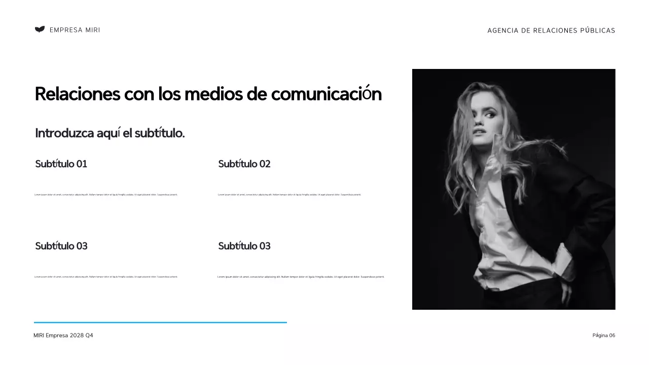 Presentación de la agencia de relaciones públicas Black and Orange Modern