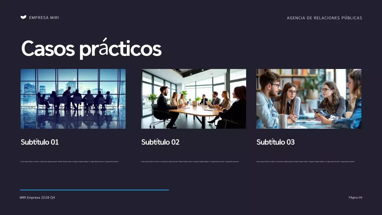 Presentación de la agencia de relaciones públicas Black and Orange Modern