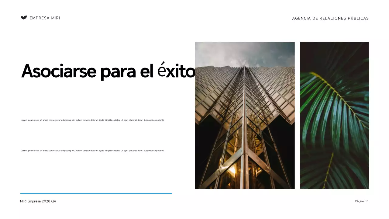 Presentación de la agencia de relaciones públicas Black and Orange Modern