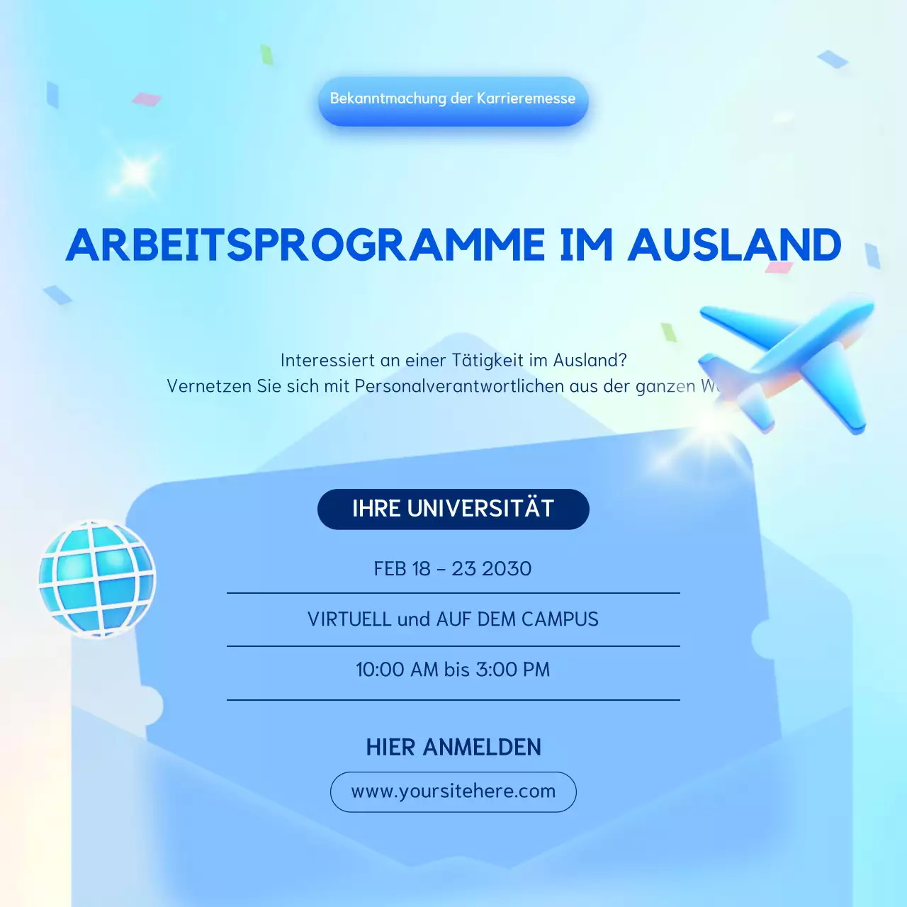 blue modern Karriereförderung