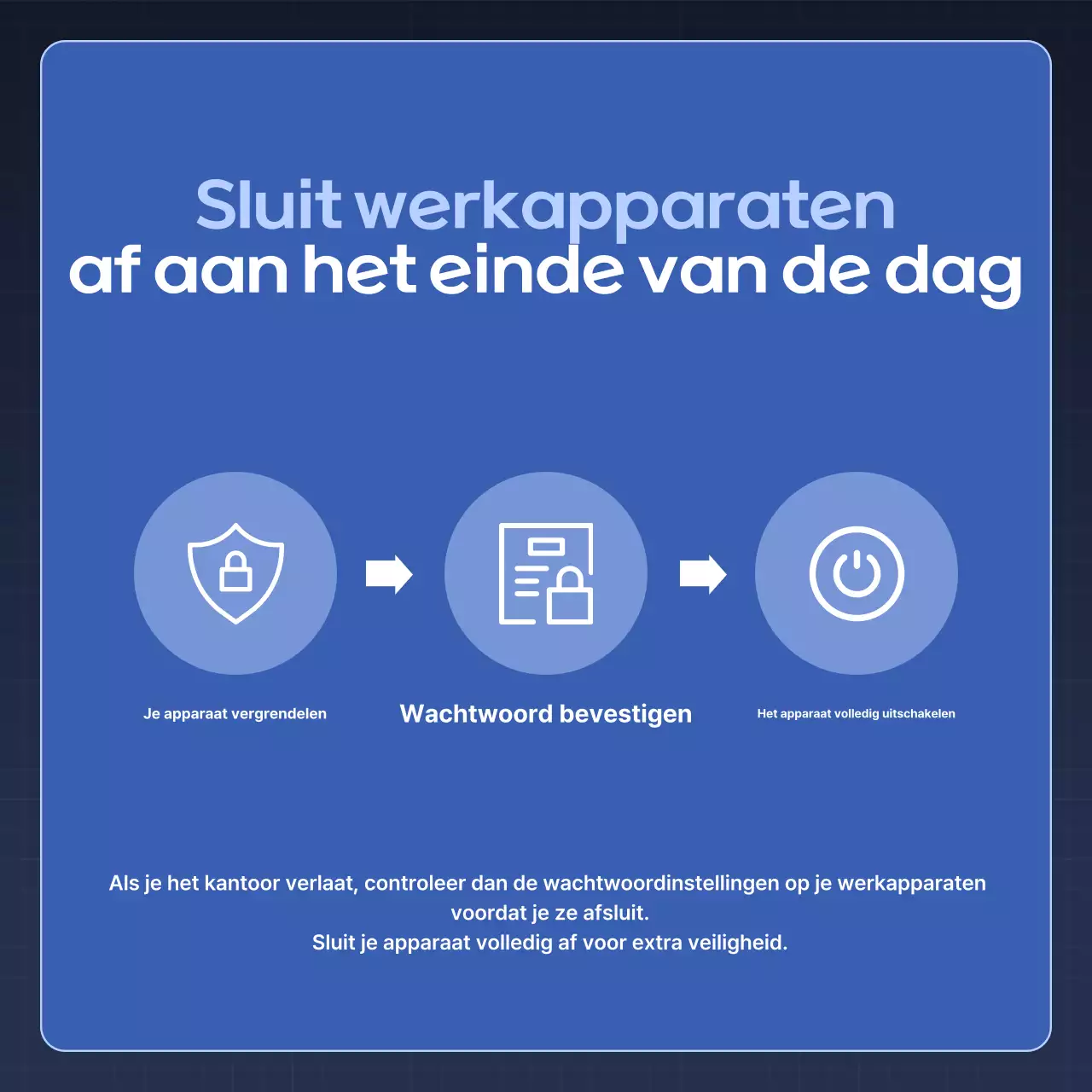 Blue Modern Veiligheidstips